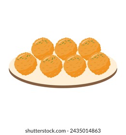 Croquetas. Traditional Cuban dish food