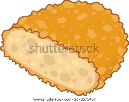 The croquette icon isolated on white background