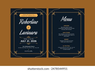 Crosby Wedding Invitation Template Card