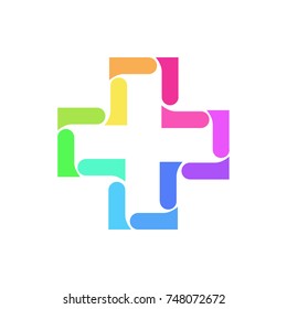 Cross Abstract Geometric Logo