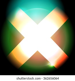 cross abstract glowing background, Vector Illustration