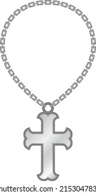 Cross accessory isolated vector illustration.