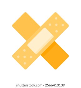 Cross adhesive plaster medical icon flat vector design
