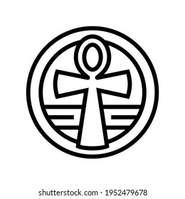 Kreuz-Knöchelsymbol-Vektorgrafik. Kreuz-Knöchelschild. isoliertes Kontursymbol