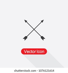 Cross Arrow Bow Icon