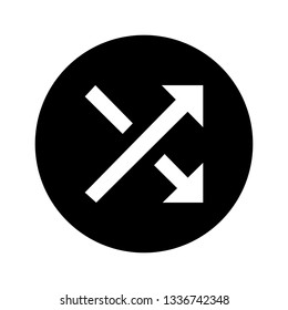 Cross arrow icon, vector illustration