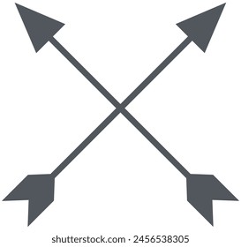 Cross arrows icon isolated on white background.