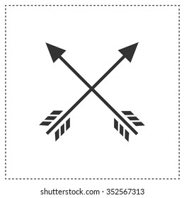 Cross Arrows Icon. Vector Illustration