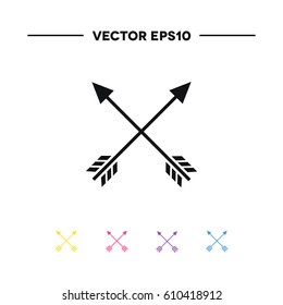 Cross Arrows Icon. Vector Illustration