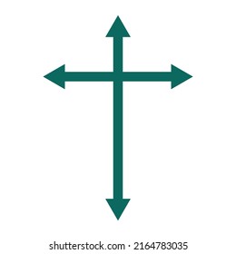cross arrows. on white background