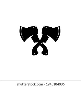Ax-Symbol-Logo überqueren. Tattoo Design. Vektorgrafik.
