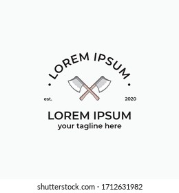 Traza - logotipo de tomahawk o icono - equipo de madera 