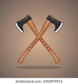 Cross Axe Vector, Axe Clipart, Hardware Vector,  Worker elements, Labor equipment, Repair tools, Forest tools, Cross Woodcutter Clipart, Woodsman Clipart,