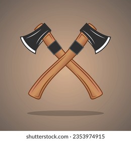 Cross Axe Vector, Axe Clipart, Hardware Vector,  Worker elements, Labor equipment, Repair tools, Forest tools, Cross Woodcutter Clipart, Woodsman Clipart,