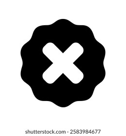 cross badge icon, silhouette vector isolated on white background. simple and modern design
