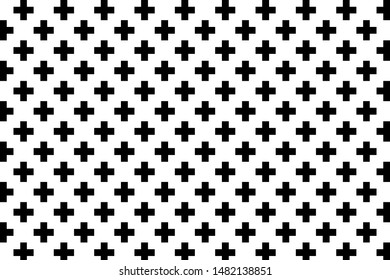 Cross Black And White Pattern