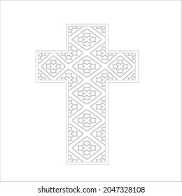 Cross Black White Patterns On White Stock Vector (Royalty Free ...