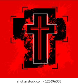 cross the blood-stained. vector