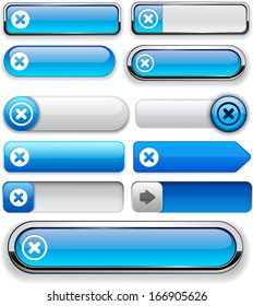 Cross blue design elements for website or app. Vector eps10. 