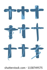 Cross blue tones with a wide variety of formats. A vector