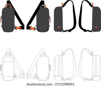 Cross body Bag Editable Template