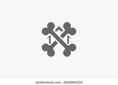 Cross bone and home logo