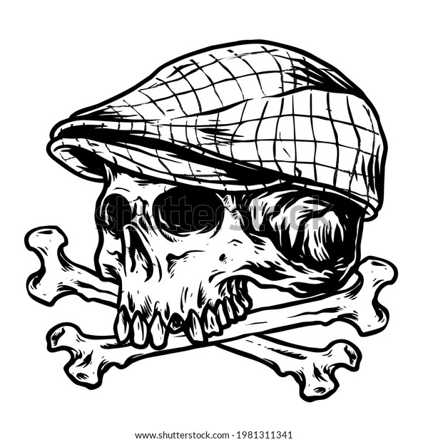 flat cap skull