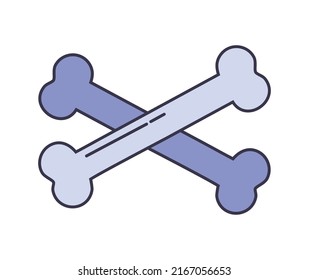cross bones design over white
