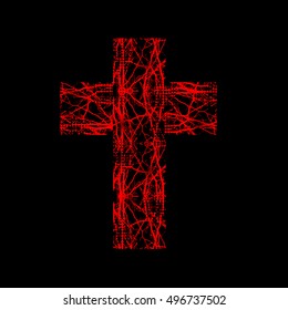 Cross branch. Vector