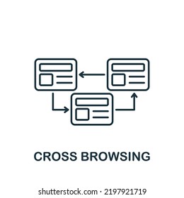 Cross Browsing icon. Line simple Web Development icon for templates, web design and infographics