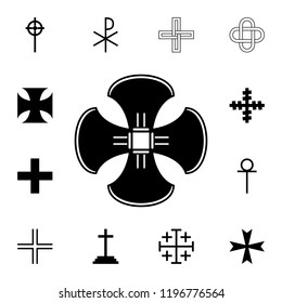 Cross brunch icon. Detailed set of cross. Premium graphic design. One of the collection icons for websites, web design, mobile app on white background
