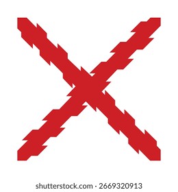 Cruz de Borgonha, design vetorial