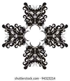 Cross from butterflies