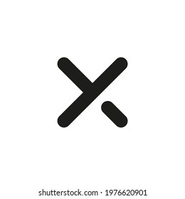 Cross button icon. Cancel, close page button for web and mobile UI design.