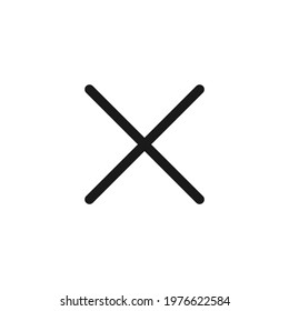Cross button icon. Cancel, close page button for web and mobile UI design.