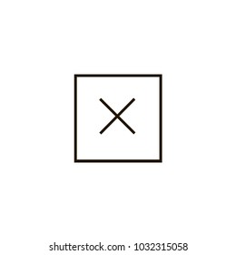 cross button icon. sign design
