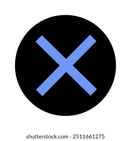 Cross button icon. Vector image