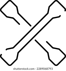 cross car wrench icon, cross vector, maintenance illustration