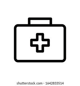cross case bag icon in flat style isolated. Vector Symbol illustration.