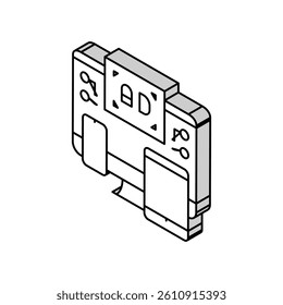 cross channel retargeting isometric icon vector. cross channel retargeting sign. isolated symbol illustration