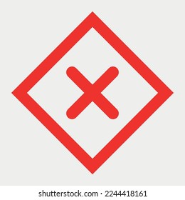 Cross Check Icon Symbol Vector illustration