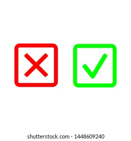 Cross and Check Icon Vector Design Symbol Illustration