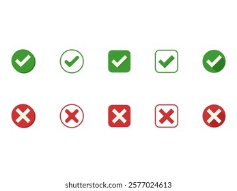 Cross Check Mark Element Set