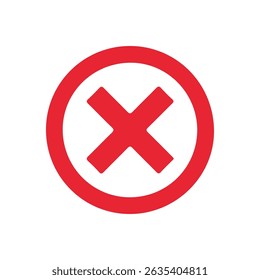 Cross check mark exclamation mark on white background. vector illustration