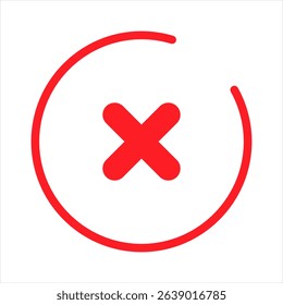 Cross check mark exclamation mark on white background. Isolated vector sign symbol. Set of check mark or exclamation mark icons. Flat vector icon. Test question. EPS 10