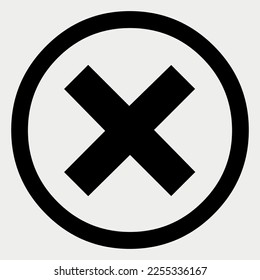 Cross Check Mark Sign Symbol vector illustration