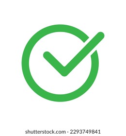 Cross and Check mark symbol icon vector illustration on white background..eps