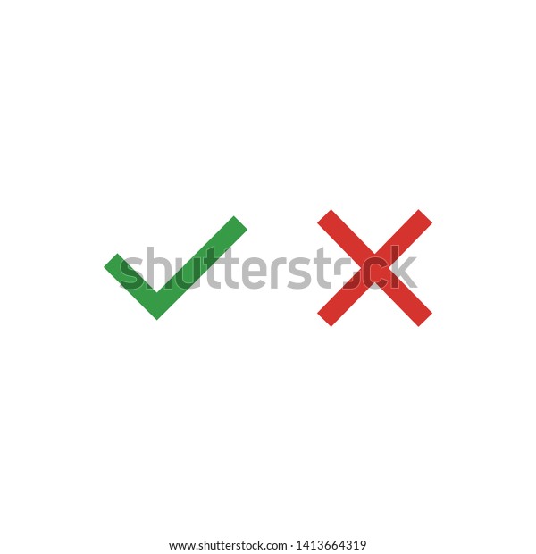Cross Check Mark Symbol Icon Vector 库存矢量图（免版税）1413664319