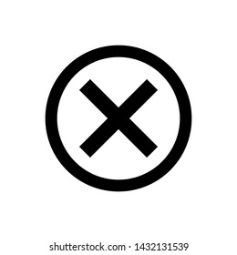 Cross and Check mark symbol vector icon illustration