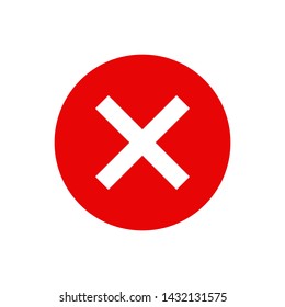 Cross and Check mark symbol vector icon illustration